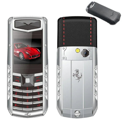 Unlock Luxury High Class Durable Signature Metal Cellphone Voice Changer Blacklist BT Dial Two Sim Free Case Elderly Feature Pho - 1Tecbuy