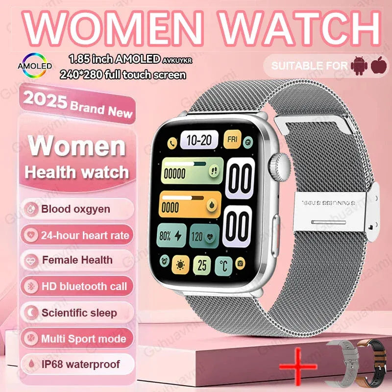 2025 New For Xiaomi Women AI Smart Diagnosis Smart Watch HRV+PPG Blood Pressure Blood oxygen Health monitor IP68 NFC Smartwatchs - 1Tecbuy
