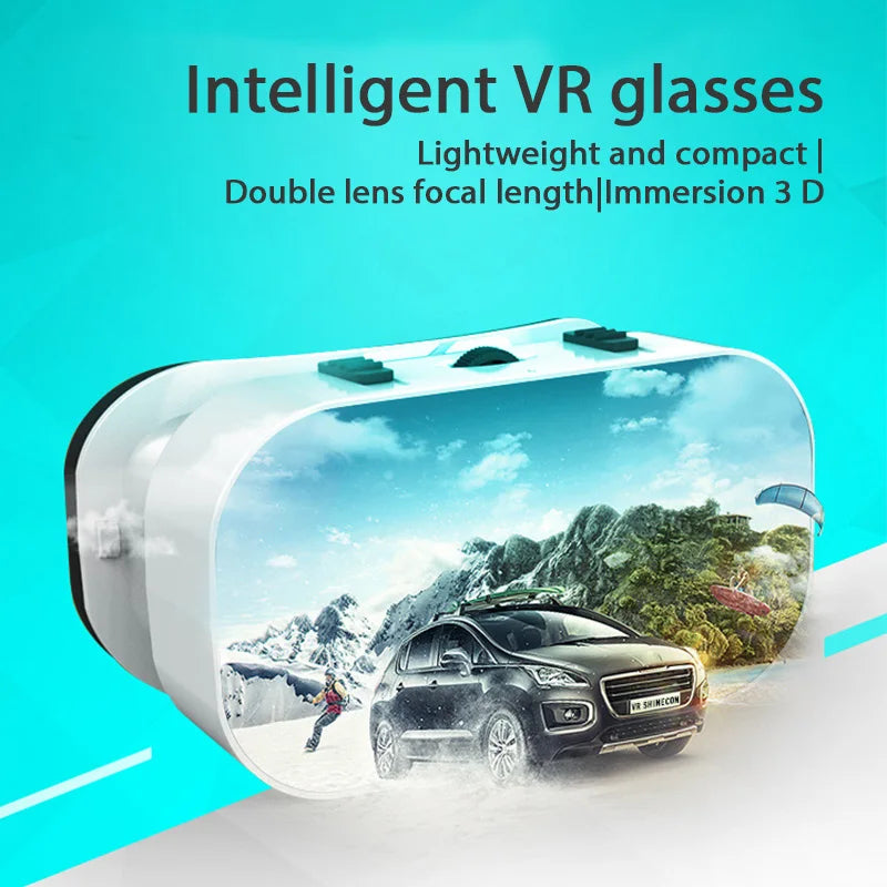 Shinecon 3D VR Glasses Virtual Reality Viar Goggles Headset Devices Smart Helmet Lenses For Cell Phone Mobile Smartphones Viewer