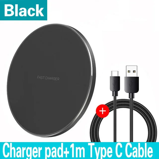 100W Fast Wireless Charger Pad for iPhone 15 14 13 12 11 Pro Max Samsung Galaxy S24 S23 S22 S20 Xiaomi Wireless Charging Station - 1Tecbuy