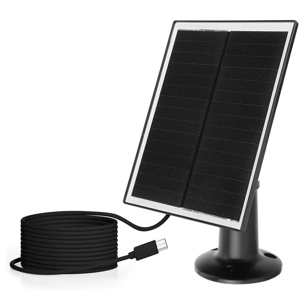 Micro USB Type-C 2 Ports Solar Panel Charger 20W 5V Shingled Solar Charging Panel Waterproof Kit for EufyCam 3 S330/3C S300/2/2C - 1Tecbuy