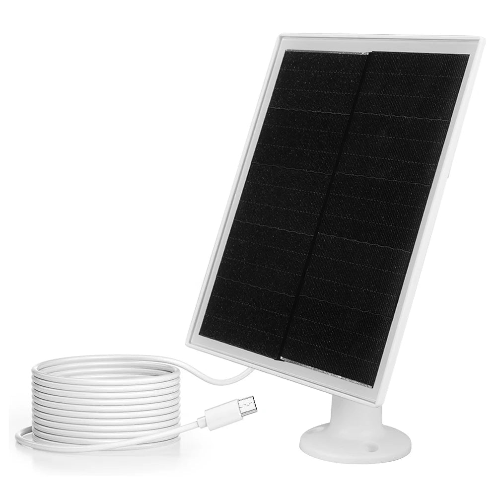 20W 5V Shingled Solar Panel Micro USB & USB-C Port Solar Panel Charger IP65 Waterproof Solar Charging Panel for Security Camera
