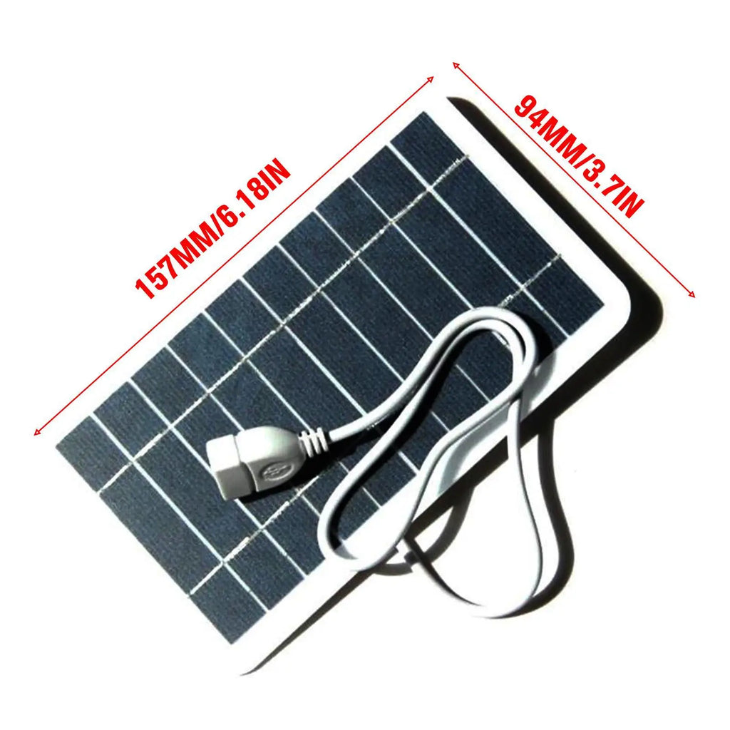 Portable Solar Panel 5V 2W Solar Plate With USB Safe Charge Stabilize Battery Charger For Power Bank Phone Outdoor Camping Home