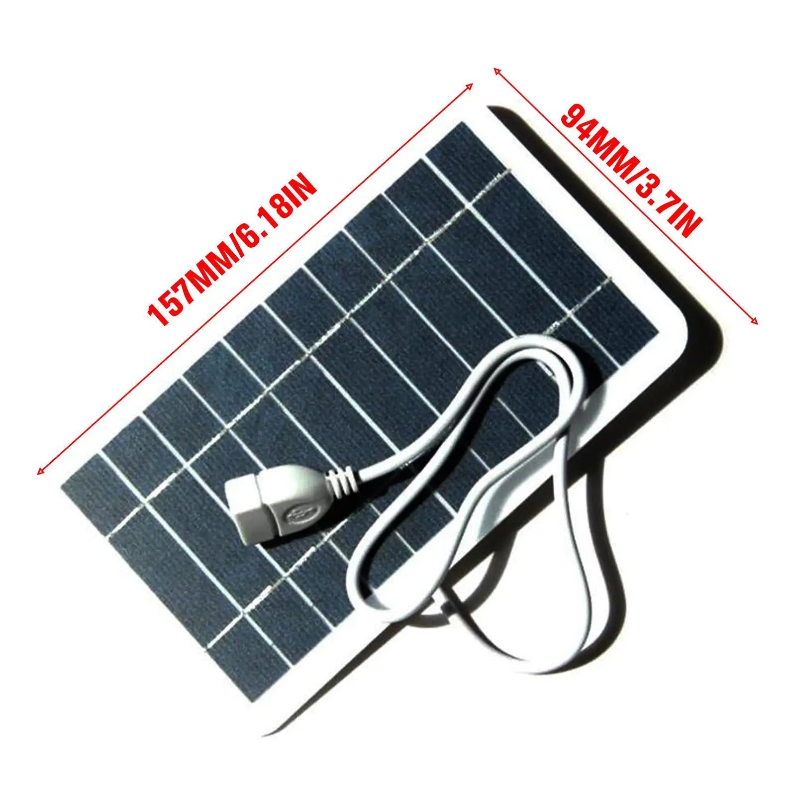 Portable Solar Panel 5V 2W Solar Plate With USB Safe Charge Stabilize Battery Charger For Power Bank Phone Outdoor Camping Home
