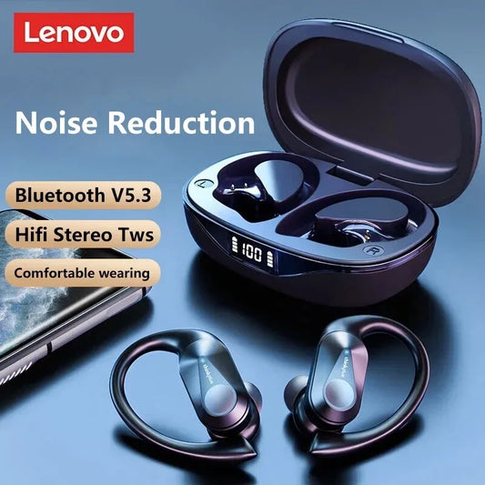 Original Lenovo LP75 TWS Bluetooth V5.3 Headphones Wireless LED Digital Display Earphones Noise Reduction Waterproof Headset New - 1Tecbuy