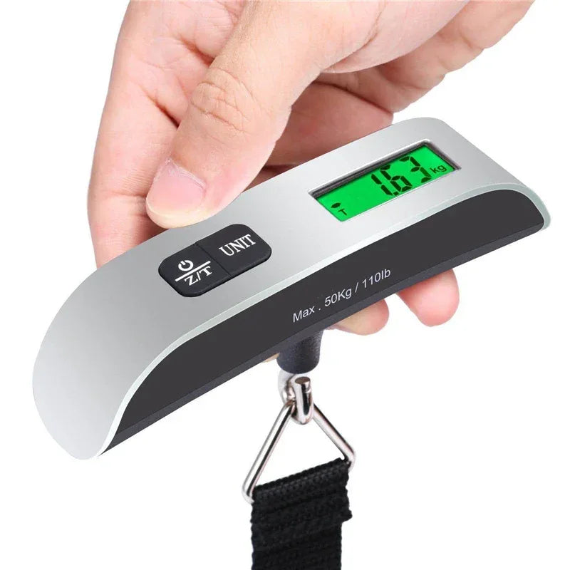 Portable Scale Digital LCD Display 110lb/50kg Electronic Luggage Hanging Suitcase Travel Weighs Baggage Bag Weight Balance Tools - 1Tecbuy