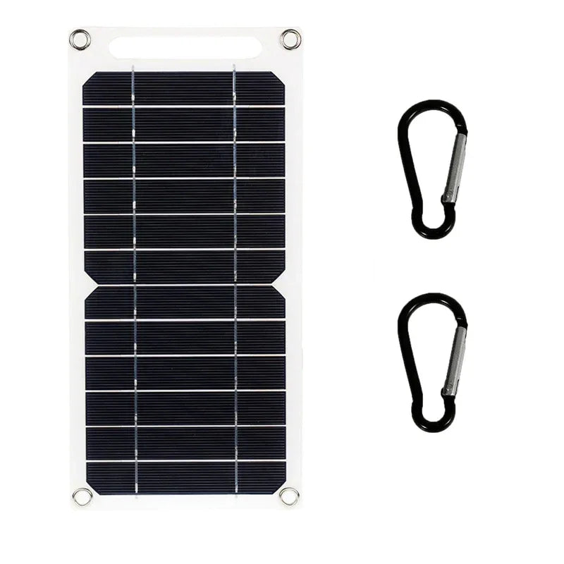 30W Solar Panel With USB Waterproof Outdoor Hiking And Camping Portable Battery Mobile Phone Charging Bank Charging Panel 6.8V - 1Tecbuy