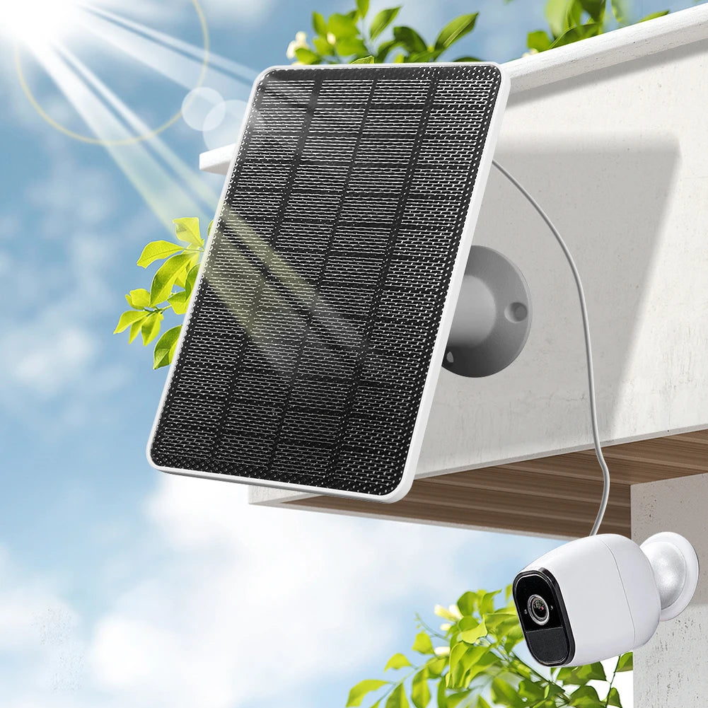 10W Solar Panel with Charging Cable Monocrystalline Solar Panel Charger IP65 Waterproof for Arlo Ultra/Ultra 2/Pro 3/Pro 4/Pro 3