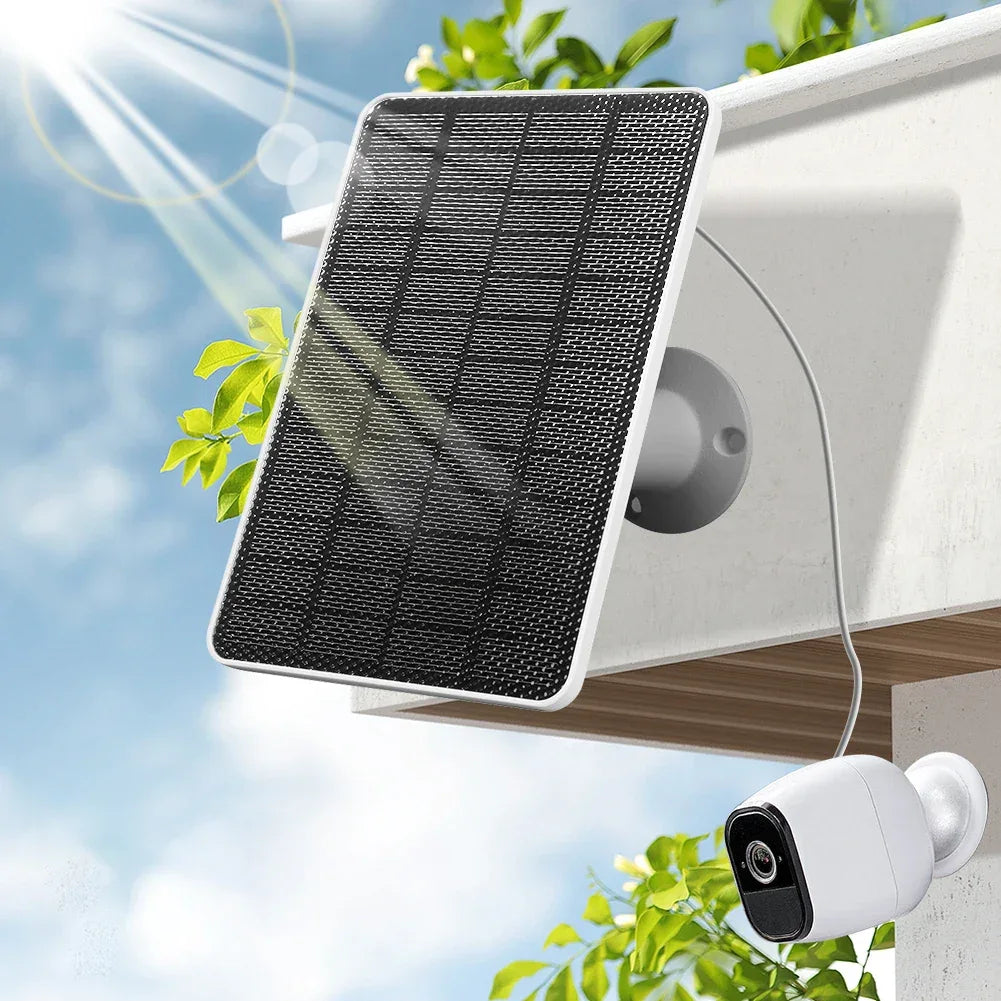10W Solar Panel with Charging Cable Monocrystalline Solar Panel Charger IP65 Waterproof for Arlo Ultra/Ultra 2/Pro 3/Pro 4/Pro 3 - 1Tecbuy