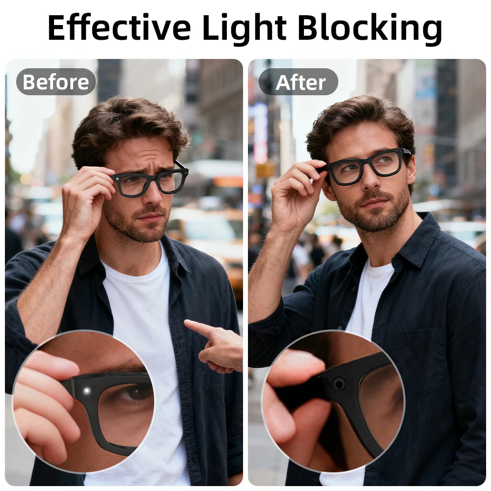 HIBLOKS LED Light Blocking Stickers For Ray-Ban Meta Wayfarer/Skyler/Headliner(Gen 2)/Oakley Meta HSTN Smart Glasses Accessories