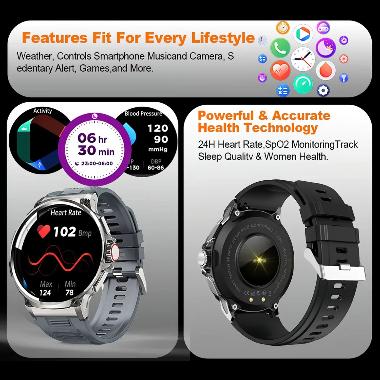 710mAh Bluetooth Call Smart Watch Men 1.85" HD Screen Multi Sports Modes Heart Rate Monitor 2025 New Smartwatch For Android IOS