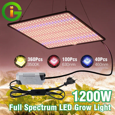 LED Grow Light Full Spectrum Phyto Lamp AC85-240V 40W For Indoor Grow Tent Plants Growth Light - 1Tecbuy