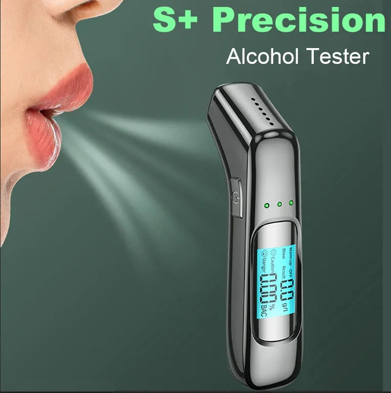 Portable Breathalyzer Professional Breath Alcohol Tester LCD Display Detector for Drunk Driving Car Electronics Alcohol Test - 1Tecbuy