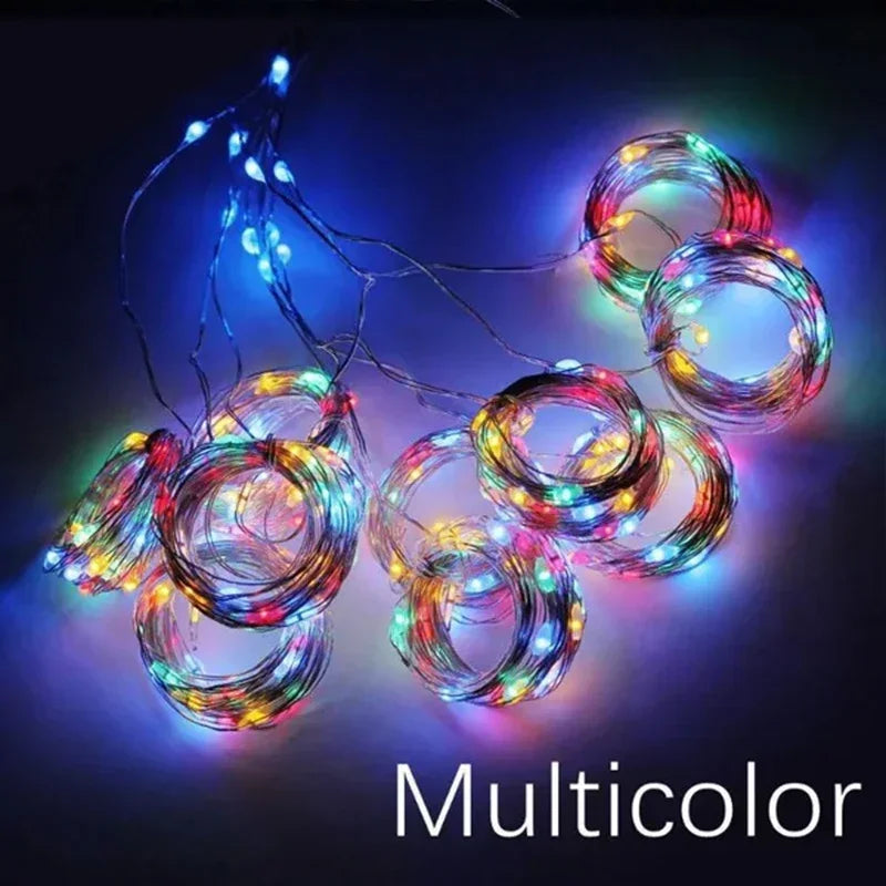 Curtain Garland Led String Lights Festival Christmas Decoration 8 Mode Usb Holiday Light For Bedroom Home Outdoor