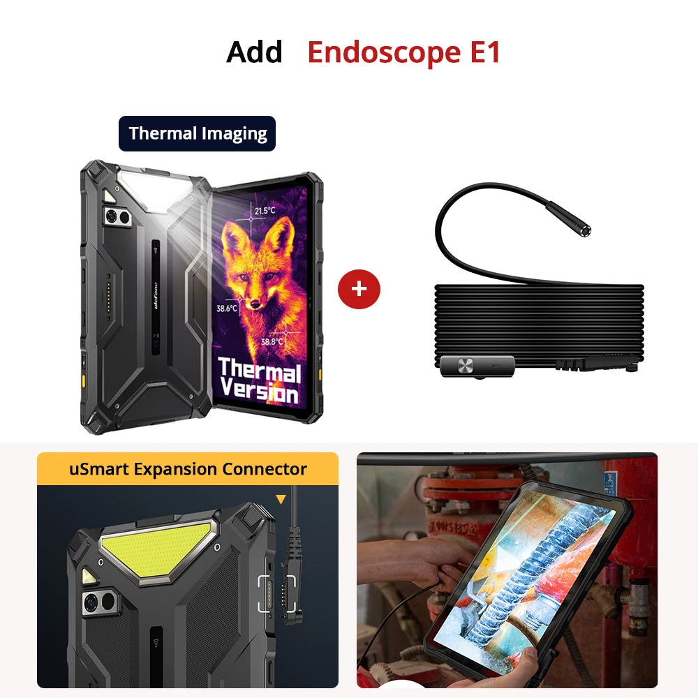 Ulefone Armor Pad 4 Ultra 5G Rugged Tablet Thermal lmaging 11800mAh 10.36"2K 16GB + 256GB Android 14 LED  Light