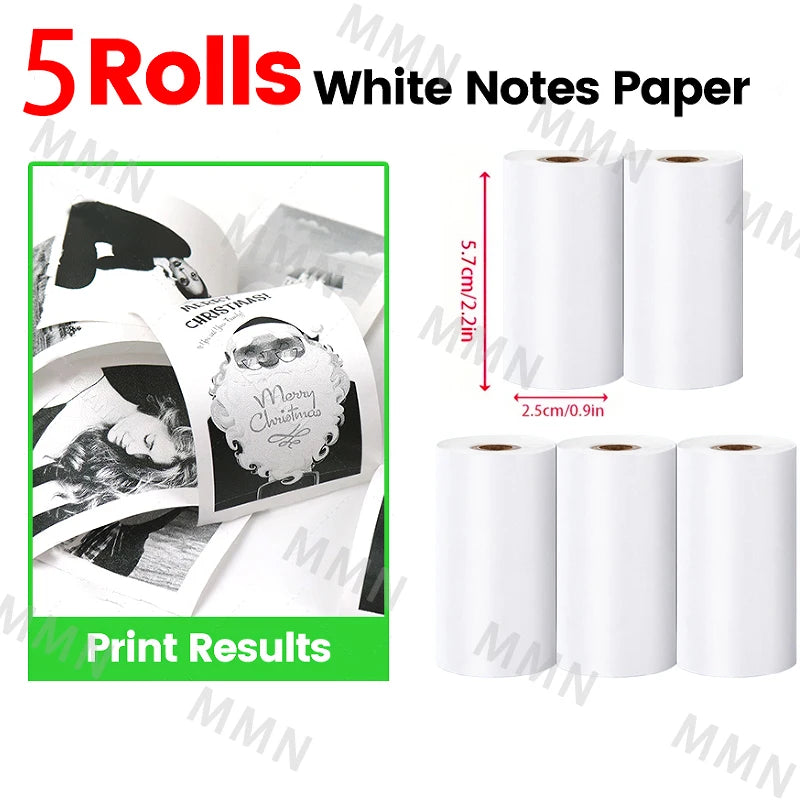 MINI Print Portable Thermal Printer Photo Pocket Thermal Label Printer 58mm Printing Wireless Bluetooth Android IOS