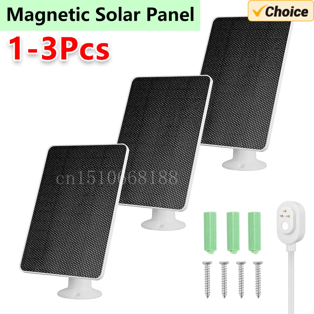 10W Solar Panel with Charging Cable Monocrystalline Solar Panel Charger IP65 Waterproof for Arlo Ultra/Ultra 2/Pro 3/Pro 4/Pro 3