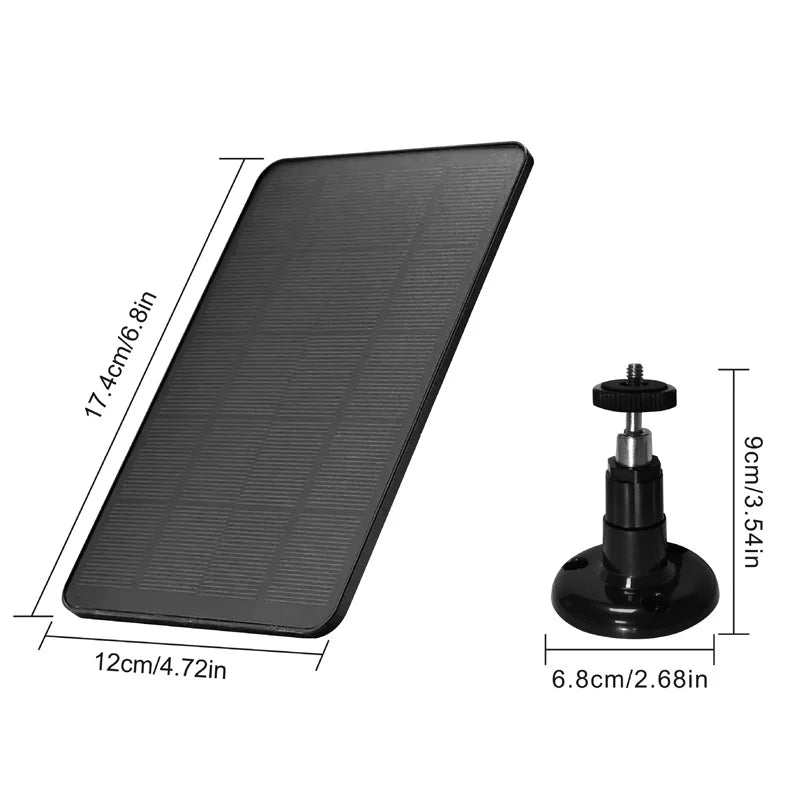 Solar Panel 10W 5V Charging Panel Doorbell Surveillance Camera Low Consumption Security Surveillance Type-C Output 10W