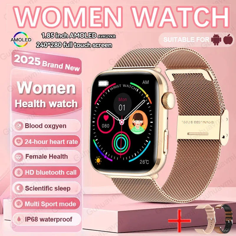 2025 New For Xiaomi Women AI Smart Diagnosis Smart Watch HRV+PPG Blood Pressure Blood oxygen Health monitor IP68 NFC Smartwatchs - 1Tecbuy