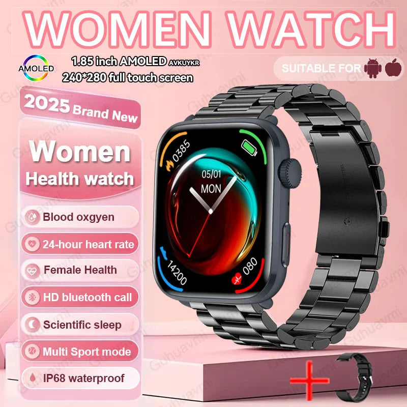 2025 New For Xiaomi Women AI Smart Diagnosis Smart Watch HRV+PPG Blood Pressure Blood oxygen Health monitor IP68 NFC Smartwatchs