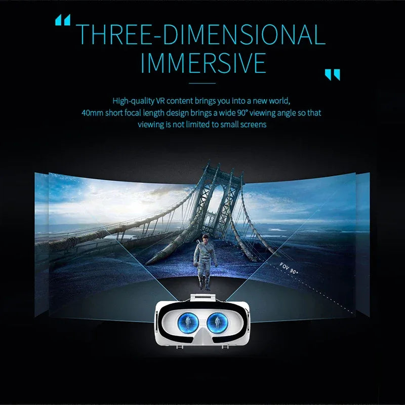 VR Shinecon Viar Virtual Reality Glasses 3D For iPhone Android Smart Phone Smartphone Headset Helmet Goggles Casque Video Game - 1Tecbuy