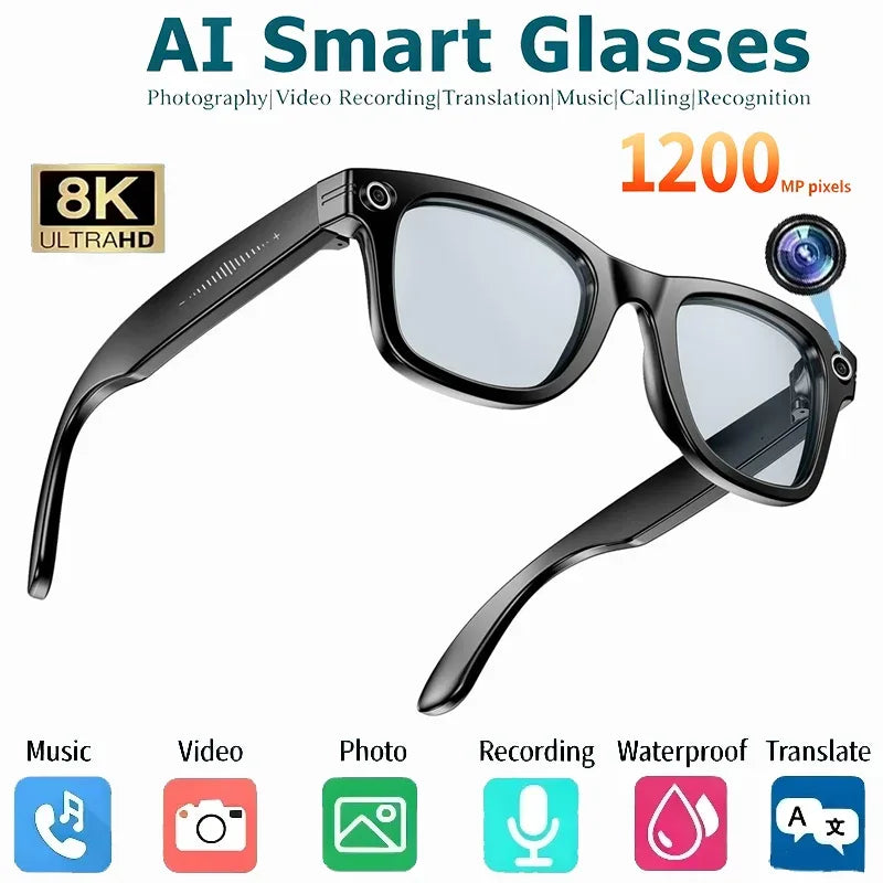 Xiaomi 1200W Camera AI Glasses Color-Changing Smart Translation Glasses Photo Video Recording Waterproof Call Smart Sunglasses - 1Tecbuy
