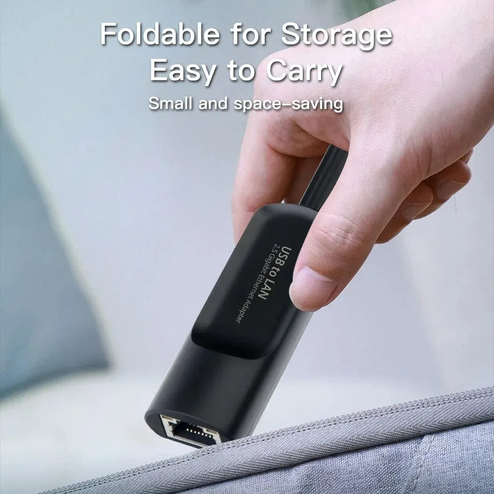 2500Mbps Ethernet Adapter 2.5G USB 3.0 Type C to RJ45 Network Card Wired Ethernet Gigabit Adapter Lan Card Hub for MacBook iPad - 1Tecbuy