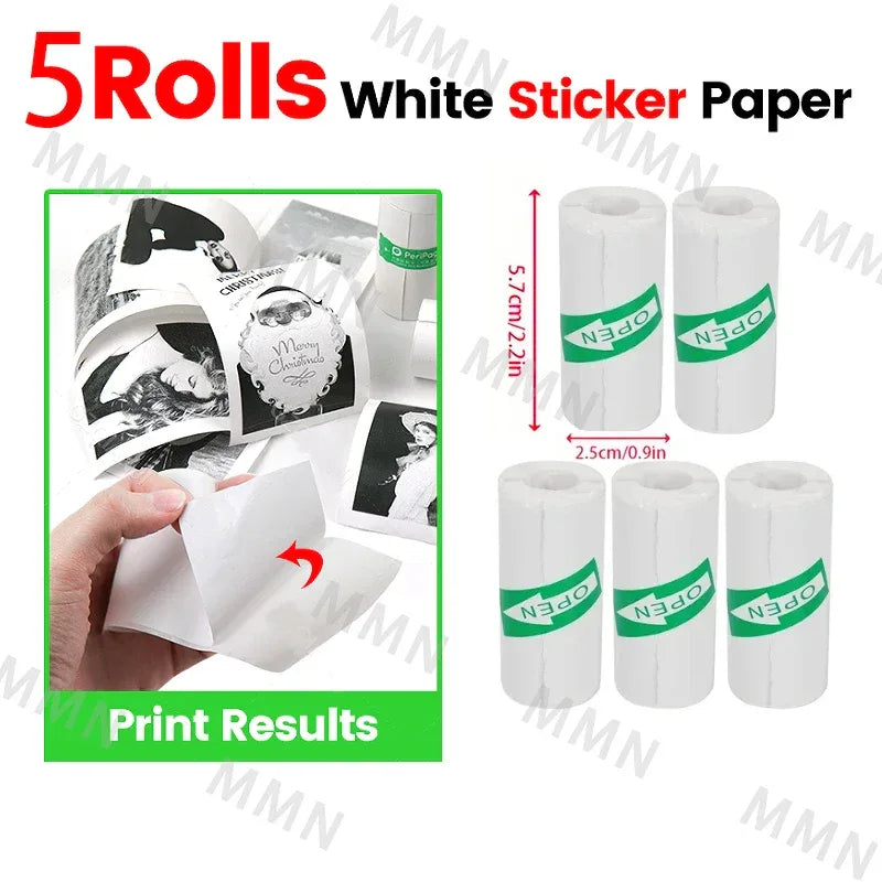 MINI Print Portable Thermal Printer Photo Pocket Thermal Label Printer 58mm Printing Wireless Bluetooth Android IOS - 1Tecbuy