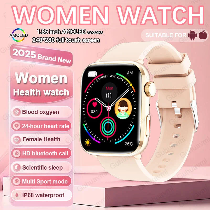 2025 New For Xiaomi Women AI Smart Diagnosis Smart Watch HRV+PPG Blood Pressure Blood oxygen Health monitor IP68 NFC Smartwatchs