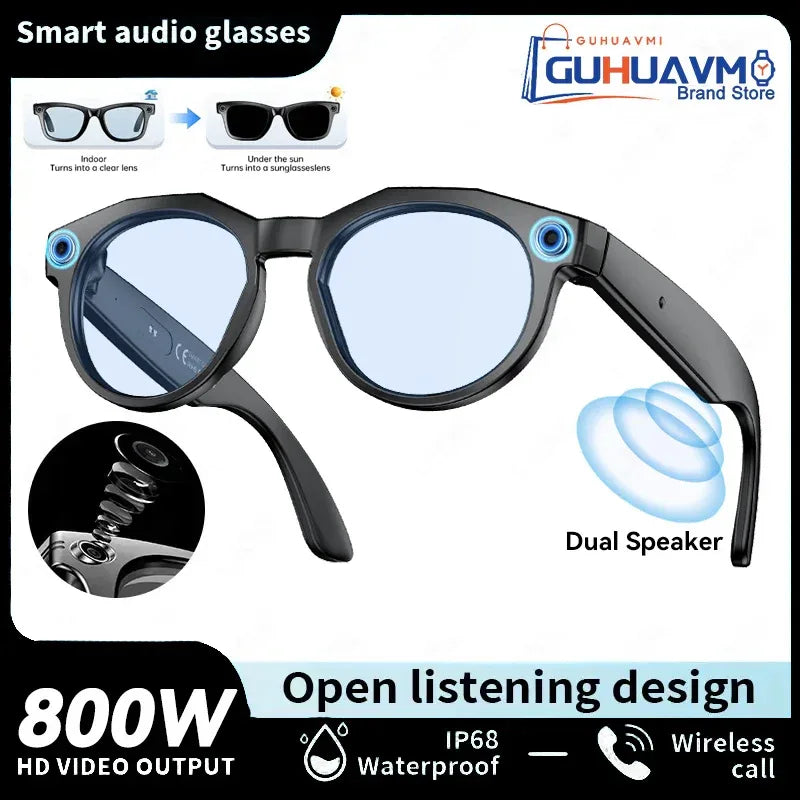 2026 New 8K HD AI Smart Glasses Men Chat GPT 800MP Camera Bluetooth Call AI Translation Voice Assistant Control Sunglasses Women - 1Tecbuy