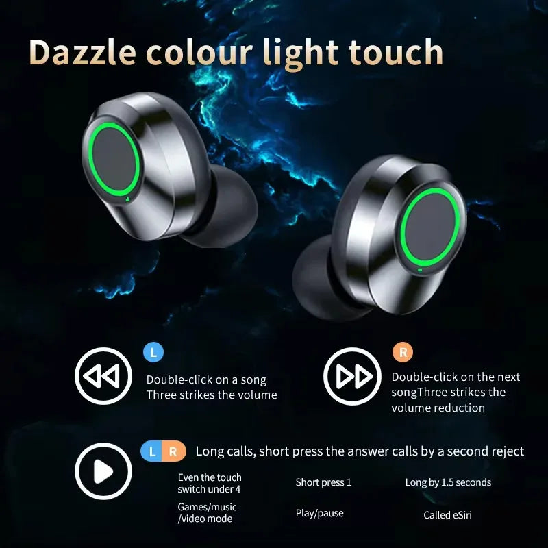 YD03 Wireless Bluetooth Earphones Headphones Outdoor Sport Headset 5.3 With Charging Bin Display Touch Control Earbuds for Muisc - 1Tecbuy