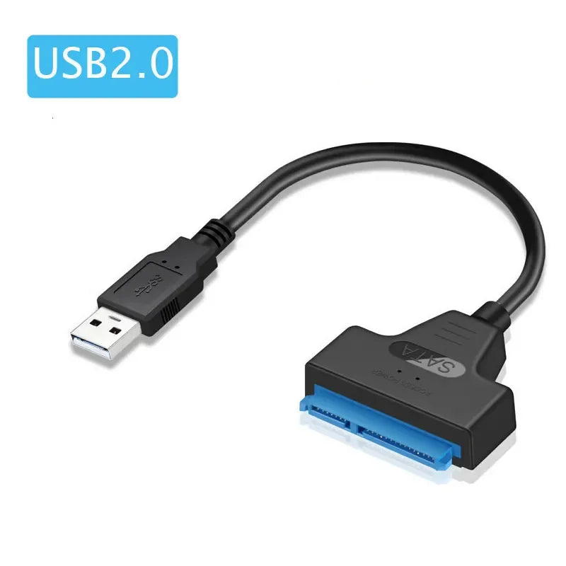 SATA to USB 3.0 / 2.0 Cable Up to 6 Gbps for 2.5 Inch External HDD SSD Hard Drive SATA 3 22 Pin Adapter USB 3.0 to Sata III Cord - 1Tecbuy