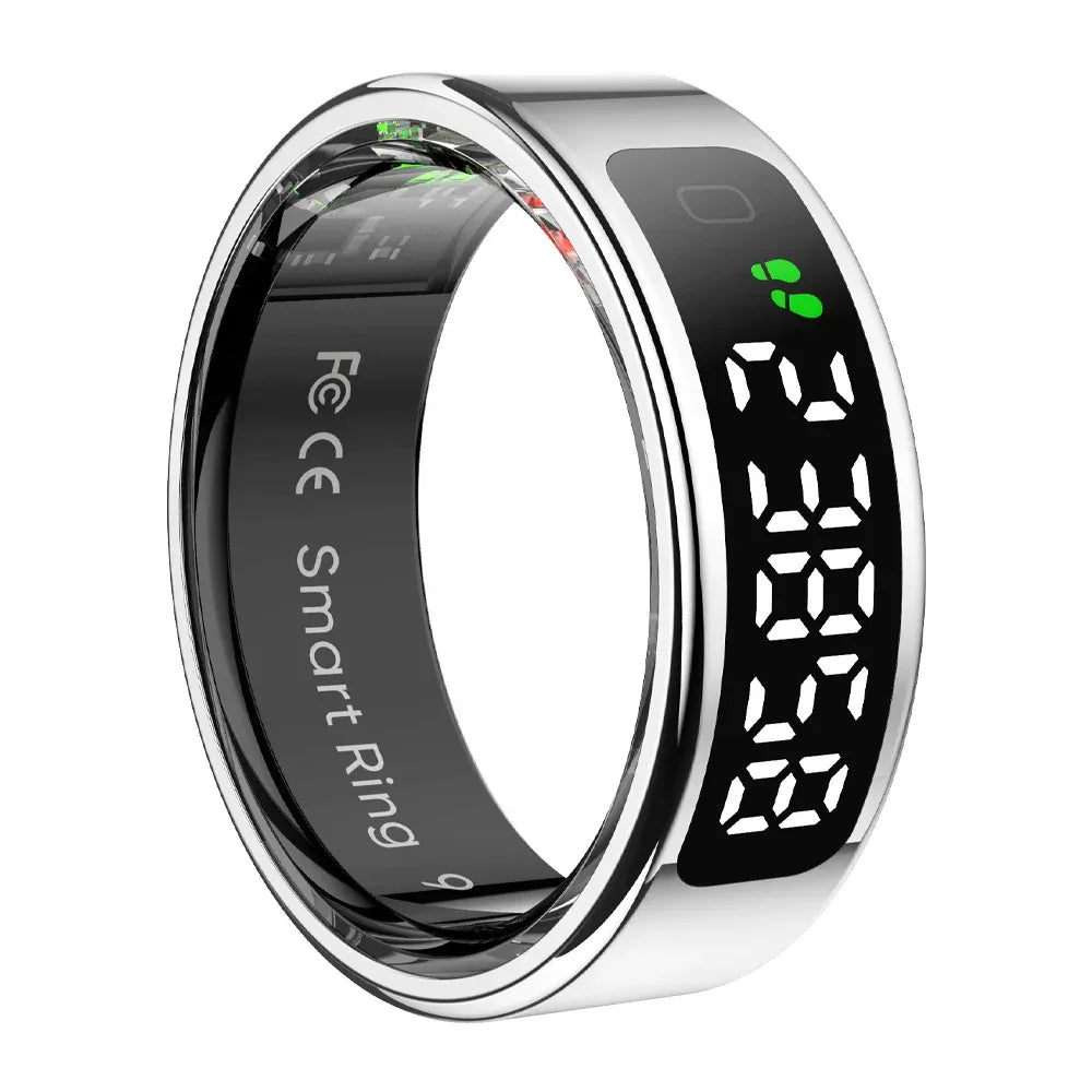 2025 COLMI R12 Smart Ring with Display Screen and Touch, Wireless Charging, Health Manager, 5 ATM Waterproof For Men Women - 1Tecbuy