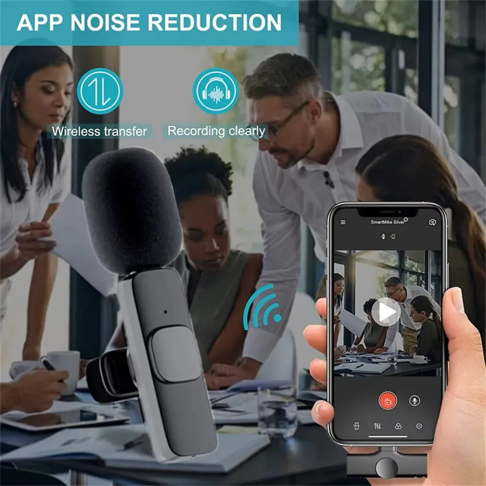 Xiaomi Mini Portable Wireless Lavalier Microphone for Live Broadcast Gaming Audio Video Recording iPhone Android - 1Tecbuy