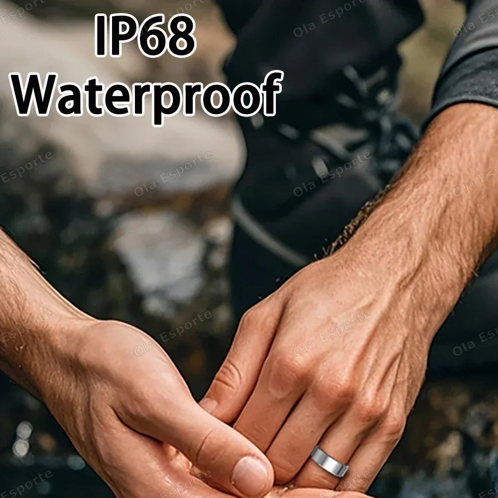 2025 Smart Ring Blood Pressure Heart Rate Sleep Monitoring Smartring IP68 & 5ATM Waterproof Multi-sport Mode Smartring Man Women - 1Tecbuy