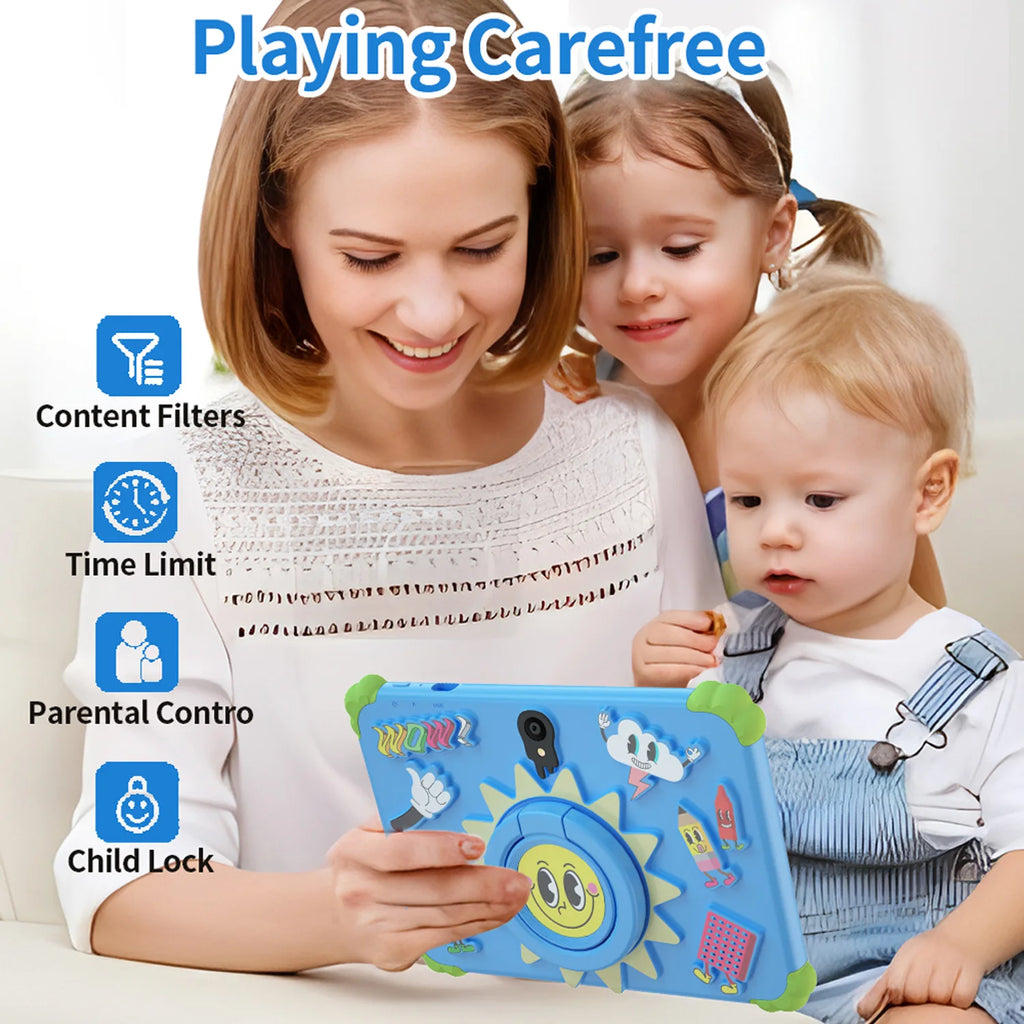 New 7 Inch Cartoon Pattern Kids' tablet Android 13, 4GB RAM 64GB ROM, 1TB Expand, WiFi, 4000mAh Battery, Dual Camera, Google Pad