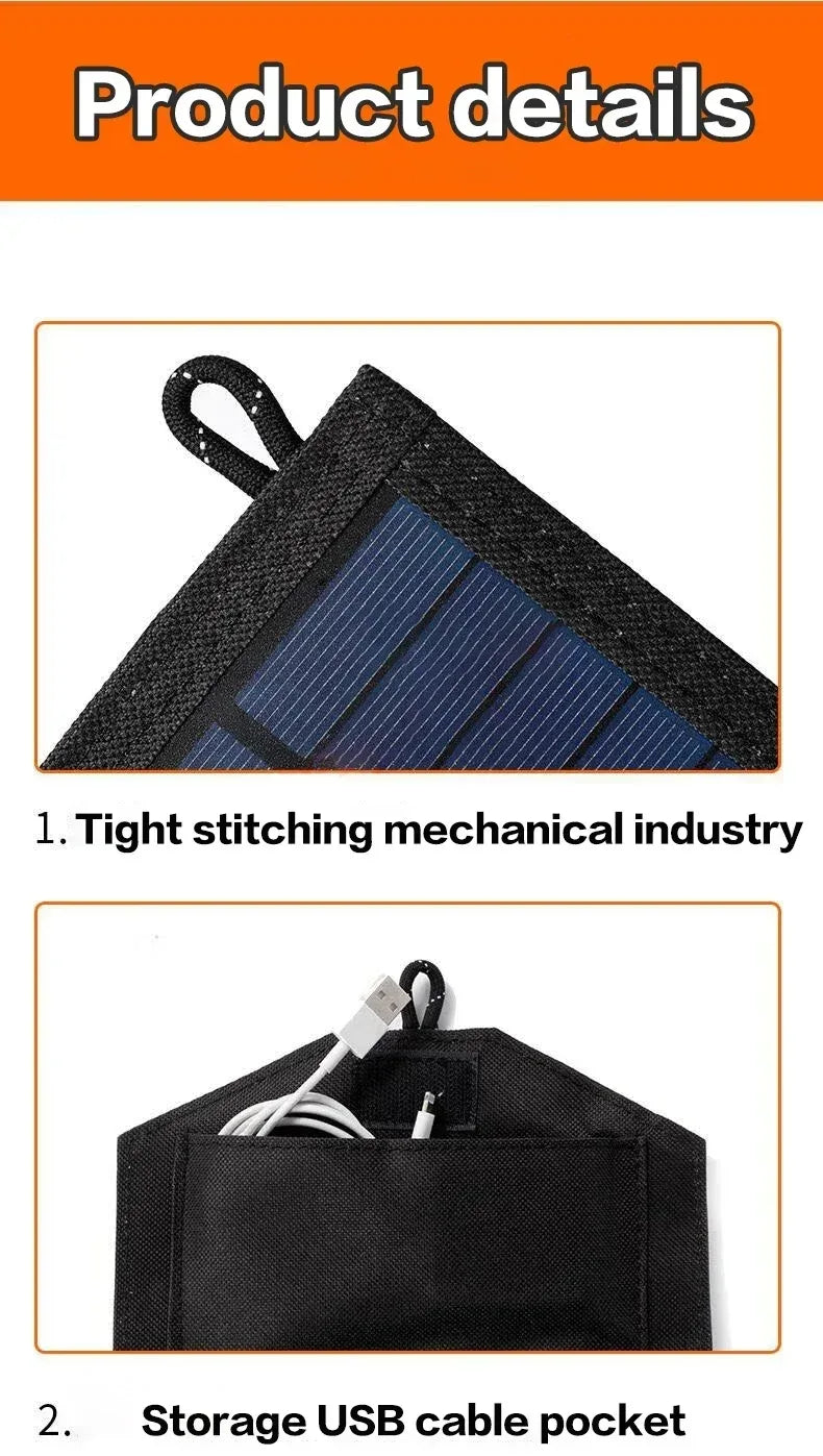 1000W Foldable Solar Panel USB Type C Mobile Phone Charging Waterproof Outdoor PC Hiking Camping Portable Battery Bank Charging - 1Tecbuy