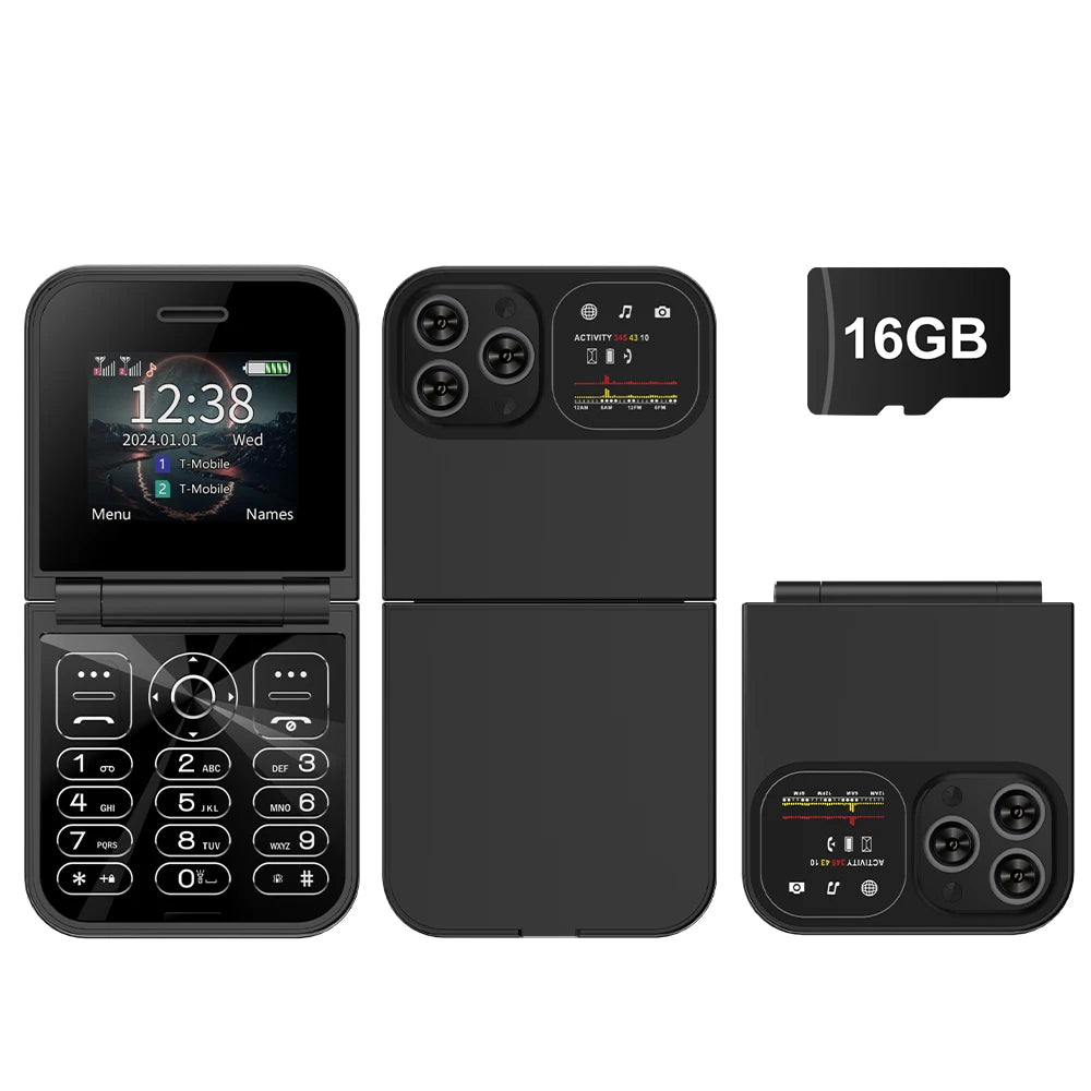 SERVO F15 Mini Flip Mobile Phone 2.0“ Display Dual SIM Card Blacklist Speed Dial Magic Voice 2G GSM Fold Button Small Cellphones