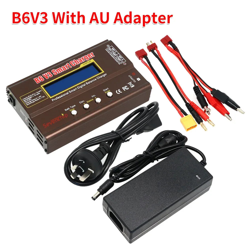 iMAX B6 V3 80W 6A Battery Charger LiHv Lipo NiMh Li-ion Ni-Cd Digital RC Charger Lipro Balance Charger Discharger 12V 5A Adapter - 1Tecbuy