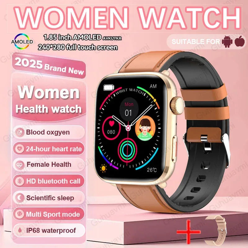 2025 New For Xiaomi Women AI Smart Diagnosis Smart Watch HRV+PPG Blood Pressure Blood oxygen Health monitor IP68 NFC Smartwatchs - 1Tecbuy