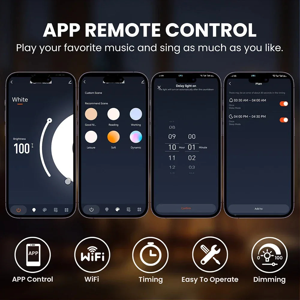 220V Dimmable COB LED Strip Light WIFI Bluetooth Wall Touch 23key Remote Control Power Kit 288LED IP67 Waterproof Flexible Lamp - 1Tecbuy