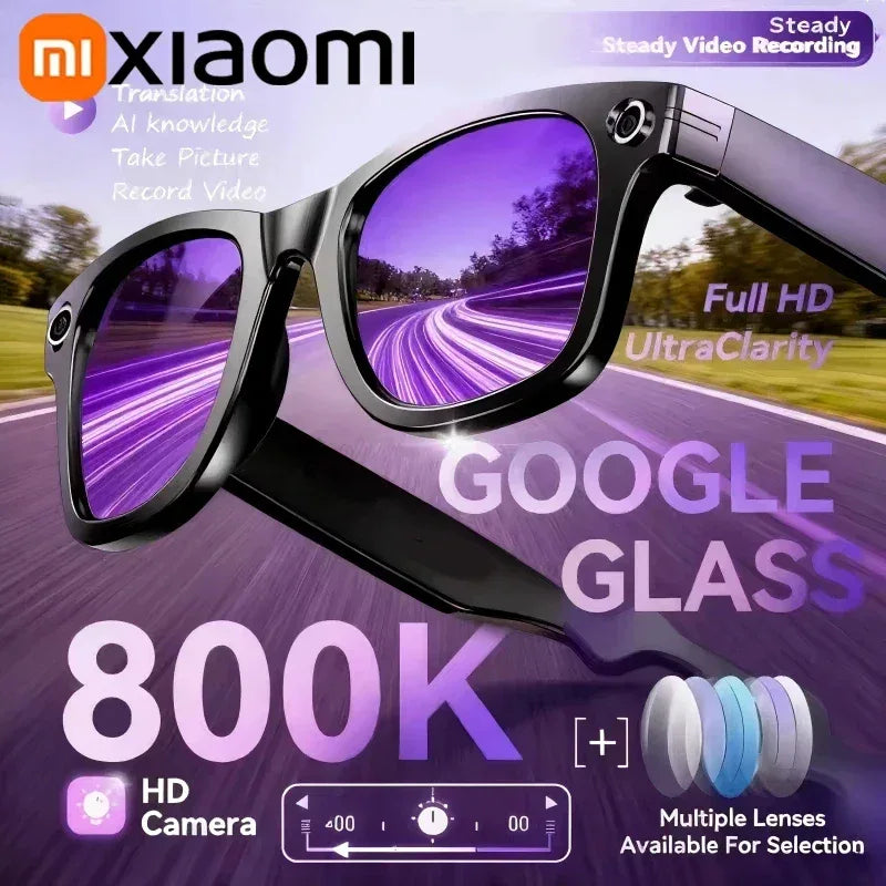 Xiaomi 8K AI Smart Glasses With 100MP Camera Chat GPT Touch Sport Sunglasses Bluetooth Call Video Music Player ForMen Women - 1Tecbuy