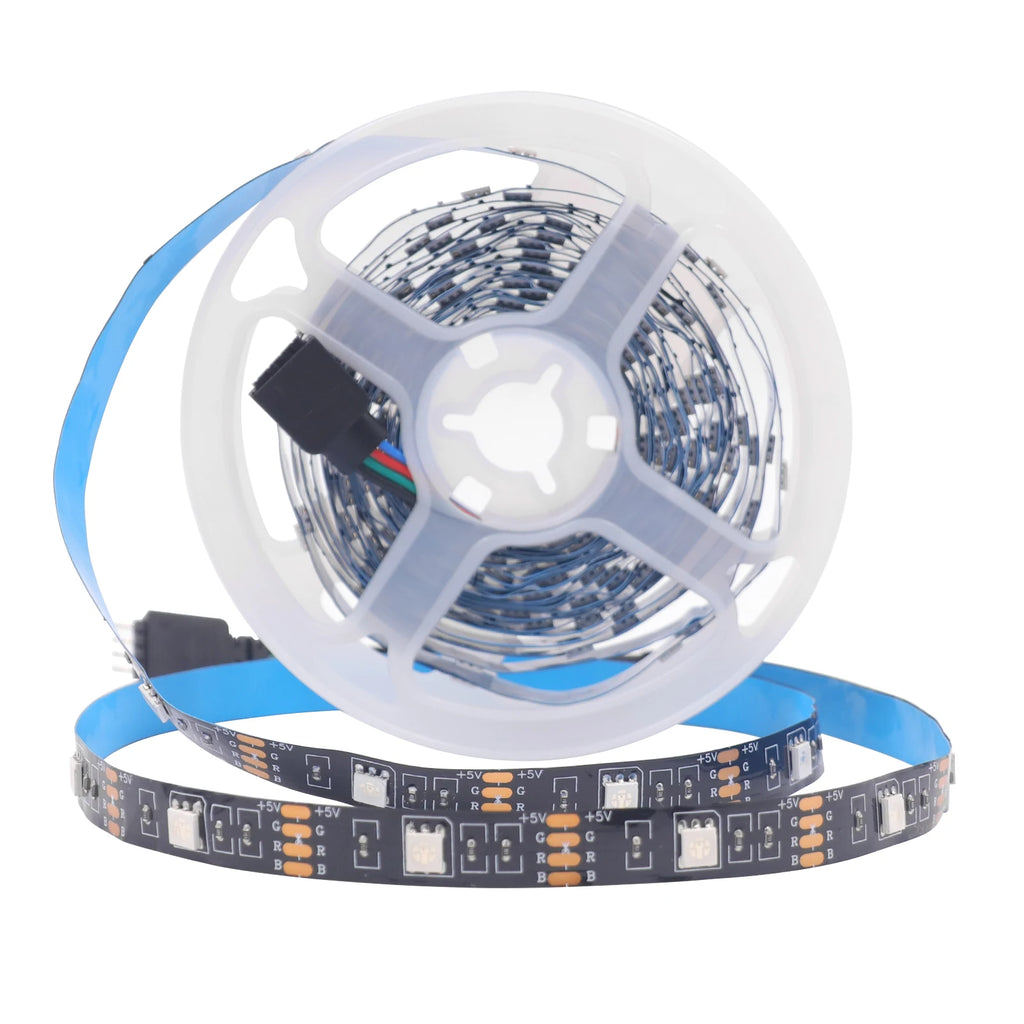 DC 5V USB RGB LED Strip Kit Black PCB Bluetooth/3Key/44Key IR Remote Control Flexible Ribbon Led TV BackLighting