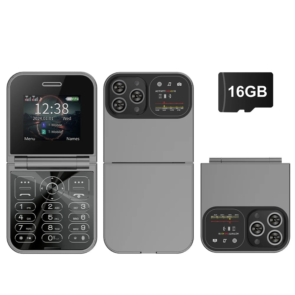 SERVO F15 Mini Flip Mobile Phone 2.0“ Display Dual SIM Card Blacklist Speed Dial Magic Voice 2G GSM Fold Button Small Cellphones