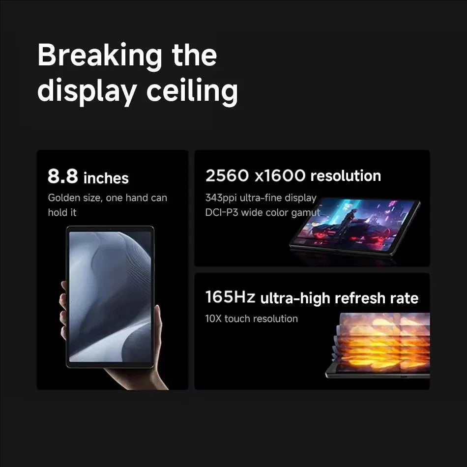 Lenovo Legion Y700 2025 Gen 3 Tab Gaming Pad Tablet CN Version 256GB 512GB 8.8" 165Hz Display 6550mAh 68W Charging Android 14