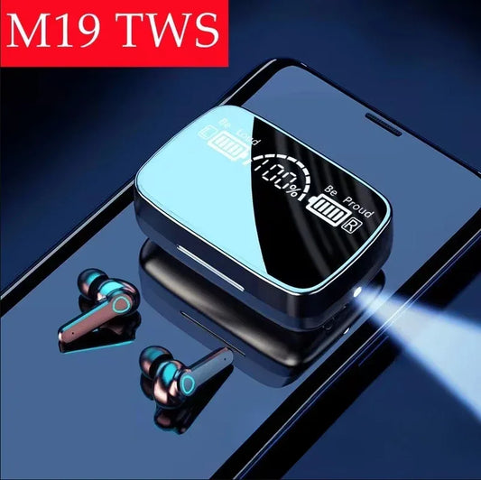 M19 headset TWS Earphone Intelligente Touch Control Wireless Bluetooth-compatible Headphones Waterproof LED Display With Mic - 1Tecbuy
