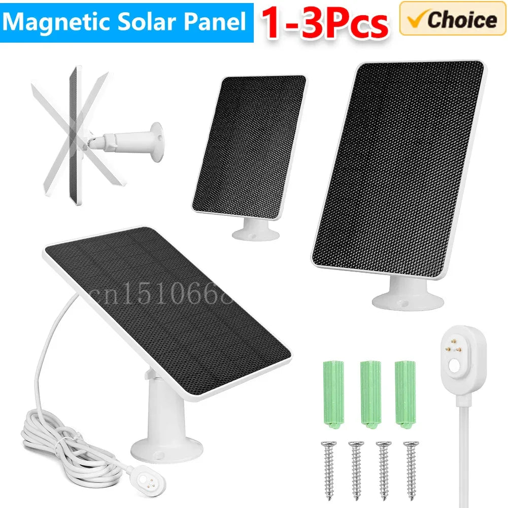 10W Solar Panel with Charging Cable Monocrystalline Solar Panel Charger IP65 Waterproof for Arlo Ultra/Ultra 2/Pro 3/Pro 4/Pro 3 - 1Tecbuy