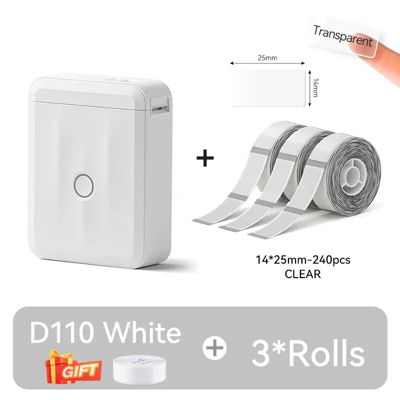 NIIMBOT D110 Upgraded Version Thermal Label Printer Mini Portable Smart Label Maker With Tape for Office Home Kitchen School - 1Tecbuy