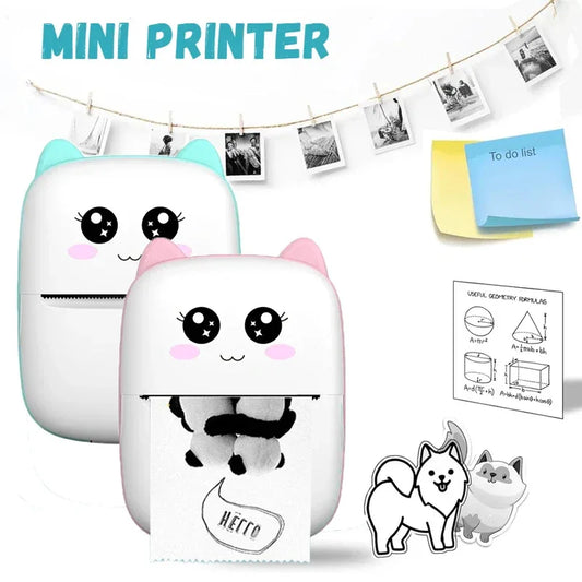 MINI Portable Thermal Printer Wireless Label Memo Machine 200dpi Bluetooth Inkless Pocket Imprimante Phone Notes Printing Paper - 1Tecbuy