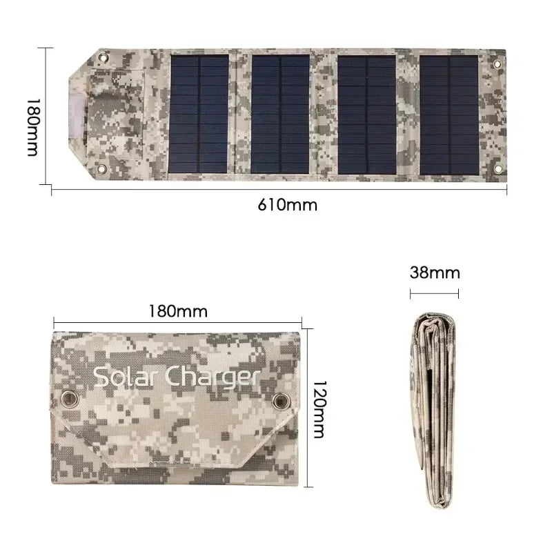 100W/80W/60W Foldable Solar Panel 5V USB Portable Battery Charger for Cell Phone Outdoor Waterproof Power Bank for Camping